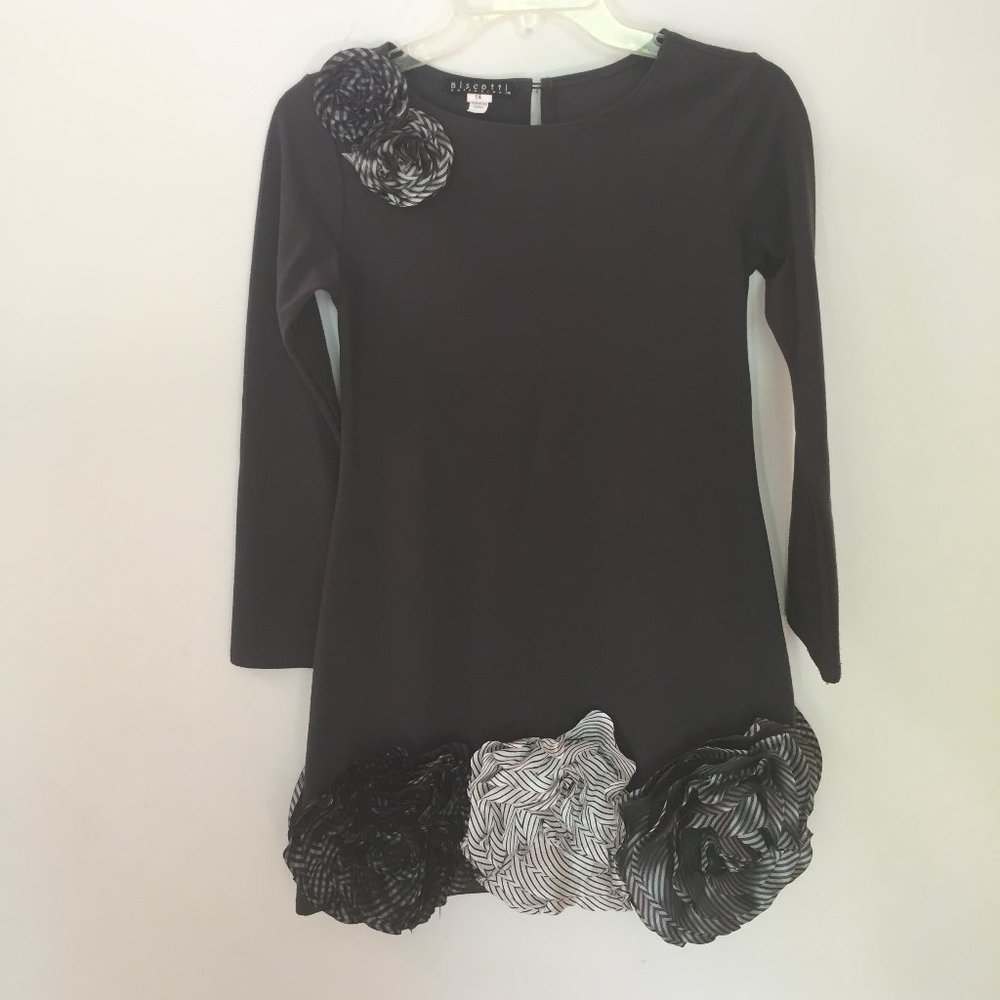 Semiformal Girls Biscotti Dress w/ Striped Roses